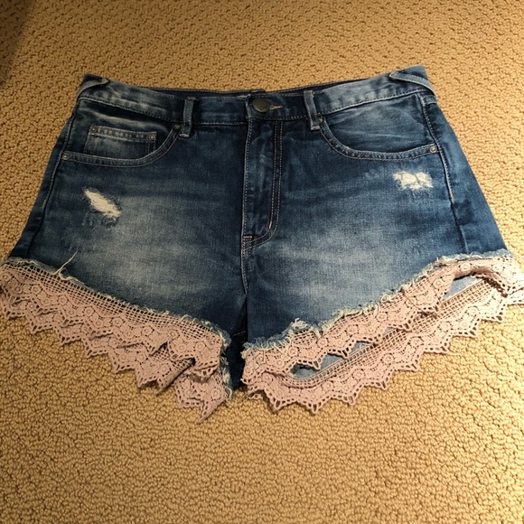 Free People Jean Shorts - Picture 1 of 3